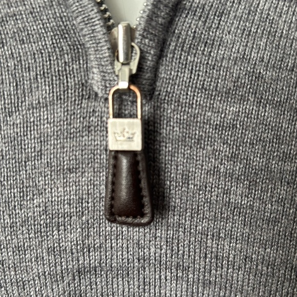 Peter Millar, Merino/Silk Blend 1/4 Zip Golf Sweater Medium - Picture 6 of 8